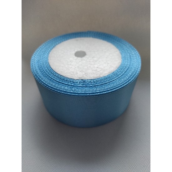 Ленты атласные однотонные 4 см цв. голубой 187